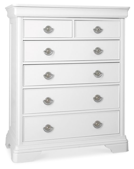 Signature Collection Chantilly White 2+4 Drawer Chest - Grade A3 - Ref #0896