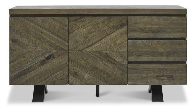 Signature Collection Ellipse Fumed Oak Wide Sideboard - Grade A2 - Ref #0998
