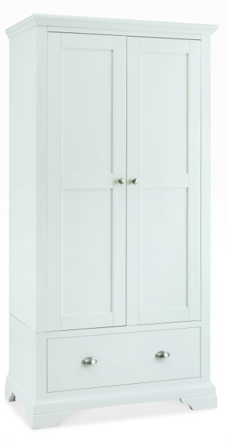 Premier Collection Hampstead White Double Wardrobe - Grade A3 - Ref #1116