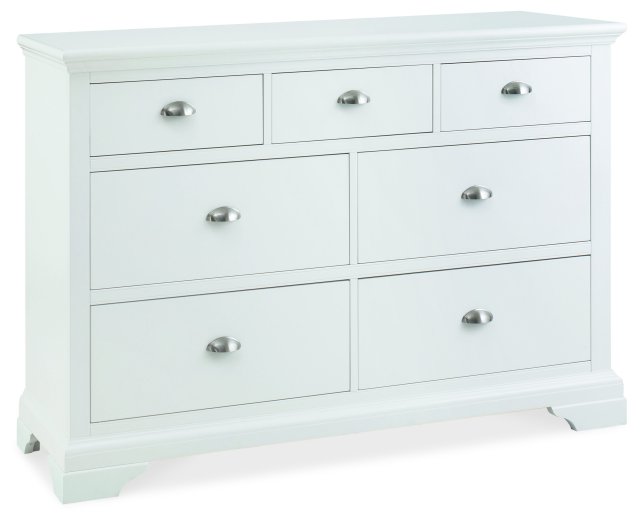 Premier Collection Hampstead White 3+4 Drawer Chest - Grade A2 - Ref #1180