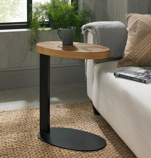 Signature Collection Ellipse Rustic Oak Sofa Table - Grade A2 - Ref #1189