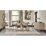 Premier Collection Dansk Scandi Oak Veneer Back Chair - Cold Steel Fabric (Pair)