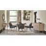 Premier Collection Dansk Scandi Oak Upholstered Chair - Cold Steel Fabric  (Pair)