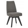 Premier Collection Brunel Gunmetal Upholstered Swivel Chair - Cold Steel (Pair)