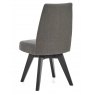 Premier Collection Brunel Gunmetal Upholstered Swivel Chair - Cold Steel (Pair)
