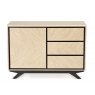 Premier Collection Brunel Chalk Oak & Gunmetal Narrow Sideboard