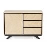 Premier Collection Brunel Chalk Oak & Gunmetal Narrow Sideboard