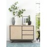 Premier Collection Brunel Chalk Oak & Gunmetal Narrow Sideboard