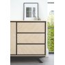 Premier Collection Brunel Chalk Oak & Gunmetal Narrow Sideboard