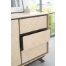 Premier Collection Brunel Chalk Oak & Gunmetal Narrow Sideboard