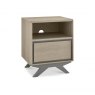 Premier Collection Brunel Scandi Oak & Dark Grey 1 Drawer Nightstand