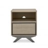 Premier Collection Brunel Scandi Oak & Dark Grey 1 Drawer Nightstand