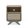 Premier Collection Brunel Scandi Oak & Dark Grey 1 Drawer Nightstand