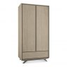 Premier Collection Brunel Scandi Oak & Dark Grey Double Wardrobe