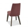 Premier Collection Cadell Aged Oak Upholstered Chair - Mulberry (Pair)