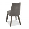 Premier Collection Cadell Aged Oak Upholstered Chair - Smoke Grey Fabric(Pair)