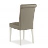 Premier Collection Hampstead Grey Upholstered Chair - Olive Grey Bonded Leather (Pair)