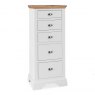 Premier Collection Hampstead Two Tone 5 Drawer Tall Chest