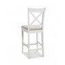 Premier Collection Hampstead Two Tone X Back Bar Stool - Sand Colour Fabric (Pair)