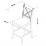 Premier Collection Hampstead Two Tone X Back Bar Stool - Ivory Bonded Leather(Pair)