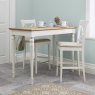 Premier Collection Hampstead Two Tone X Back Bar Stool - Ivory Bonded Leather(Pair)