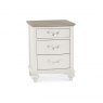 Premier Collection Montreux Grey Washed Oak & Soft Grey 3 Drawer Nightstand