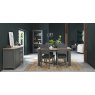 Premier Collection Oakham Dark Grey Chair - Dark Grey Bonded Leather (Pair)