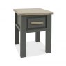 Premier Collection Oakham Dark Grey & Scandi Oak Lamp Table With Drawer