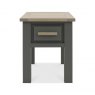 Premier Collection Oakham Dark Grey & Scandi Oak Lamp Table With Drawer