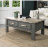 Premier Collection Oakham Dark Grey & Scandi Oak Coffee Table With Drawers