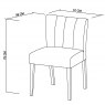 Premier Collection Turin Dark Oak Low Back Upholstered Chair - Gun Metal Velvet Fabric (Pair)
