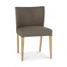 Premier Collection Turin Light Oak Low Back Upholstered Chair - Black Gold Fabric (Pair)