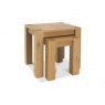 Premier Collection Turin Light Oak Nest Of Lamp Tables