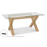 Premier Collection Turin Light Oak Glass Top Dining Table