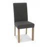 Premier Collection Parker Light Oak Square Back Chair - Cold Steel Fabric  (Pair)