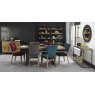 Signature Collection Rustic Oak Upholstered Chair -  Crimson Velvet Fabric  (Pair)