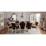 Signature Collection Belgrave Ivory Upholstered Chair -  Espresso Faux Leather  (Pair)