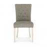 Signature Collection Chartreuse Antique White Upholstered Chair - Titanium Fabric (Pair)