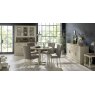 Signature Collection Chartreuse Antique White Upholstered Chair - Titanium Fabric (Pair)