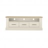 Signature Collection Chartreuse Aged Oak & Antique White Entertainment Unit