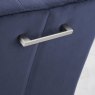 Signature Collection Tivoli Dark Oak Upholstered Cantilever Chair - Dark Blue Velvet Fabric (Pair)