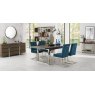 Signature Collection Tivoli Dark Oak Uph Cantilever Chair - Sea Green Velvet (Pair)