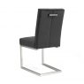 Signature Collection Tivoli Dark Oak Upholstered Cantilever Chair - Gun Metal Velvet Fabric (Pair)