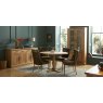 Signature Collection Rustic Oak Upholstered Scoop Chair - Espresso Faux Leather (Pair)