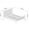 Gallery Collection Atlanta Two Tone High Footend Bedstead Double 135cm