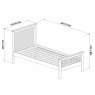 Gallery Collection Atlanta White High Footend Bedstead Single 90cm