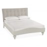 Premier Collection Montreux Urban Grey Uph Bedstead Vertical Stitch Pebble Grey Fabric King 150cm