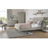 Premier Collection Montreux Urban Grey Uph Bedstead Vertical Stitch Pebble Grey Fabric King 150cm