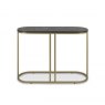 Signature Collection Chevron Peppercorn Ash Console Table