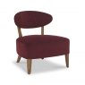 Signature Collection Margot Casual Chair - Crimson Velvet Fabric